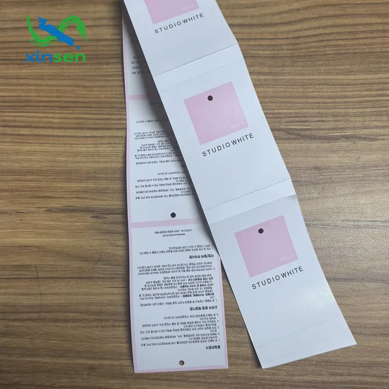 의류 걸림새 태그 라벨